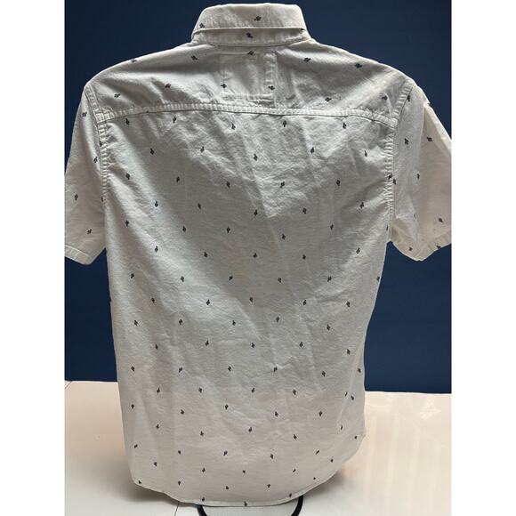 Hollister Button Up Cactus Print White Short Sleeve Shirt - Picture 2 of 5